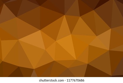 Dark Orange vector abstract polygonal background. A completely new color illustration in a polygonal style. Best triangular design for your business.
