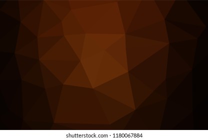 Dark Orange vector abstract polygonal layout. An elegant bright illustration with gradient. Brand new style for your business design.