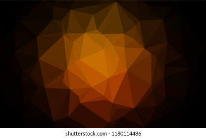 Dark Orange vector abstract polygonal cover. Brand new colored illustration in blurry style with gradient. The template can be used as a background for cell phones.