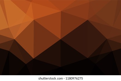 Dark Orange vector abstract polygonal layout. Modern geometrical abstract illustration with gradient. The textured pattern can be used for background.