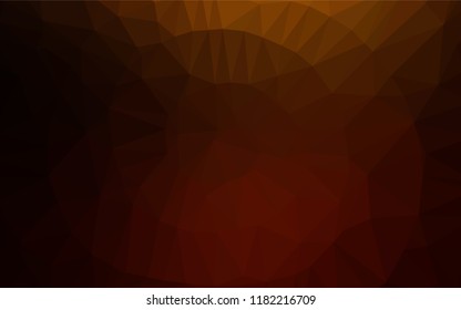 Dark Orange vector abstract polygonal layout. Creative illustration in halftone style with gradient. A completely new template for your business design.
