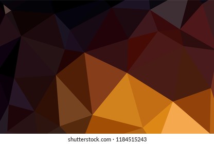 Dark Orange vector abstract polygonal background. Polygonal abstract illustration with gradient. New template for your brand book.
