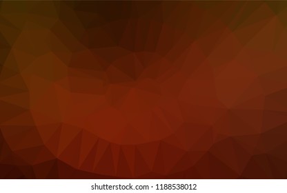 Dark Orange vector abstract polygonal texture. A sample with polygonal shapes. The template can be used as a background for cell phones.