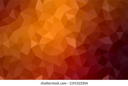 Dark Orange vector abstract polygonal background. Colorful illustration in abstract style with triangles. New template for your brand book.