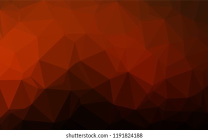 Dark Orange vector abstract polygonal cover. A vague abstract illustration with gradient. The elegant pattern can be used as part of a brand book.