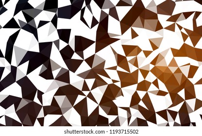 Dark Orange vector abstract polygonal pattern. Triangular geometric sample with gradient.  New template for your brand book.