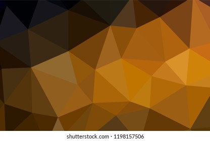 Dark Orange vector abstract polygonal background. Creative geometric illustration in Origami style with gradient. Pattern for a brand book's backdrop.