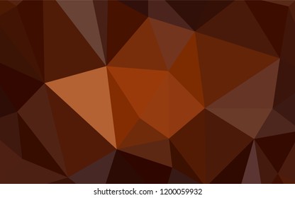 Dark Orange vector abstract polygonal template. Elegant bright polygonal illustration with gradient. New template for your brand book.