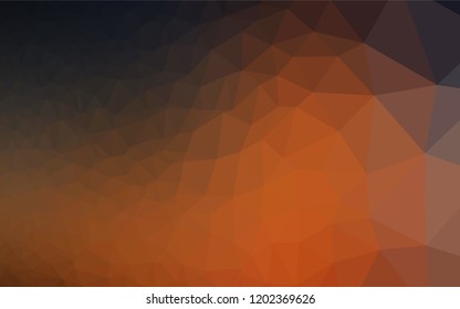 Dark Orange vector abstract polygonal layout. A vague abstract illustration with gradient. The textured pattern can be used for background.