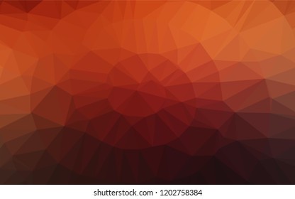 Dark Orange vector abstract polygonal layout. Modern geometrical abstract illustration with gradient. A new texture for your design.