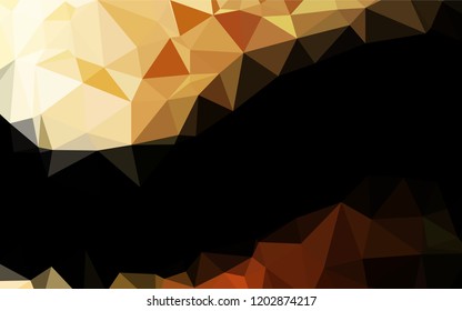 Dark Orange vector abstract polygonal layout. Brand new colored illustration in blurry style with gradient. The polygonal design can be used for your web site.