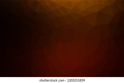 Dark Orange vector abstract polygonal layout. A vague abstract illustration with gradient. A completely new template for your business design.