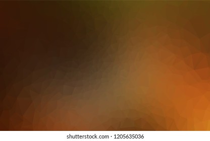 Dark Orange vector abstract polygonal cover. Glitter abstract illustration with an elegant design. The template can be used as a background for cell phones.