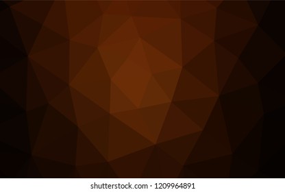 Dark Orange vector abstract polygonal cover. Modern geometrical abstract illustration with gradient. The elegant pattern can be used as part of a brand book.