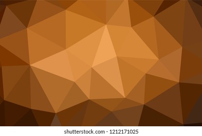 Dark Orange vector abstract polygonal pattern. Creative geometric illustration in Origami style with gradient. Polygonal design for your web site.