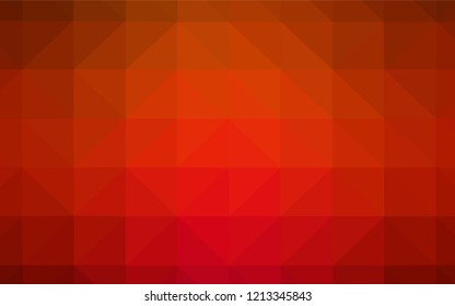 Dark Orange vector abstract polygonal template. Triangular geometric sample with gradient.  Brand new design for your business.