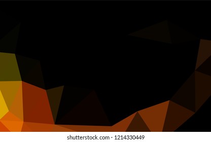 Dark Orange vector abstract polygonal layout. Colorful illustration in abstract style with gradient. A new texture for your design.