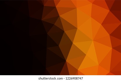 Dark Orange vector abstract polygonal texture. Colorful abstract illustration with gradient. A completely new design for your business.