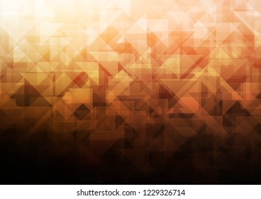 Dark Orange vector abstract polygonal abstract polygonal. An elegant bright illustration with gradient. The elegant pattern can be used as part of a brand book.