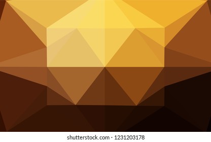 Dark Orange vector abstract polygonal texture. Creative geometric illustration in Origami style with gradient. The best triangular design for your business.