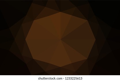 Dark Orange vector abstract polygonal texture. A completely new color illustration in a vague style. The completely new template can be used for your brand book.