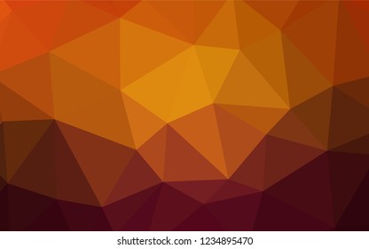 Dark Orange vector abstract polygonal pattern. Colorful illustration in polygonal style with gradient. Pattern for a brand book's backdrop.