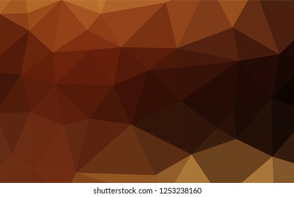 Dark Orange vector abstract polygonal cover. Modern geometrical abstract illustration with gradient. The polygonal design can be used for your web site.