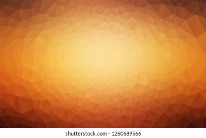 Dark Orange vector abstract polygonal texture. Triangular geometric sample with gradient.  Brand new design for your business.
