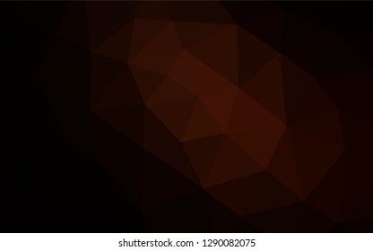 Dark Orange vector abstract polygonal texture. Colorful abstract illustration with gradient. A completely new design for your business.