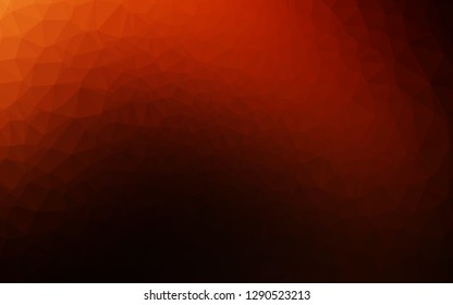 Dark Orange vector abstract polygonal texture. Colorful illustration in Origami style with gradient.  Elegant pattern for a brand book.