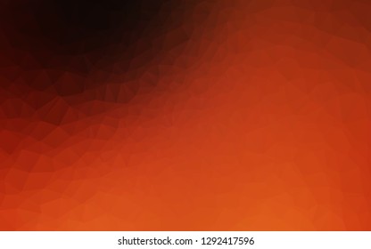 Dark Orange vector abstract polygonal cover. Triangular geometric sample with gradient.  Brand new design for your business.