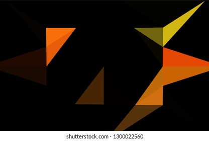 Dark Orange vector abstract polygonal texture. A sample with polygonal shapes. Brand new design for your business.