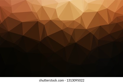 Dark Orange vector abstract polygonal texture. A sample with polygonal shapes. The elegant pattern can be used as part of a brand book.