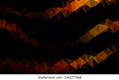 Dark Orange vector abstract polygonal texture. A completely new color illustration in a vague style. Elegant pattern for a brand book.