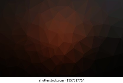 Dark Orange vector abstract polygonal cover. A completely new color illustration in a vague style. Template for a cell phone background.