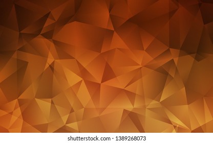 Dark Orange vector abstract polygonal pattern. Polygonal abstract illustration with gradient. Pattern for a brand book's backdrop.