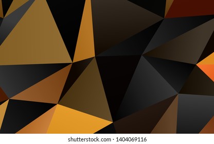 Dark Orange vector abstract polygonal cover. An elegant bright illustration with gradient. Brand new design for your business.