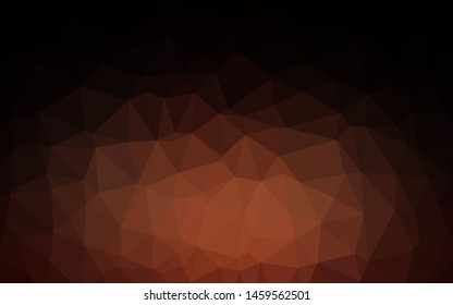 Dark Orange vector abstract polygonal layout. Brand new colorful illustration in with gradient. Polygonal design for your web site.