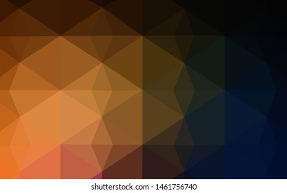Dark Orange vector abstract polygonal pattern. A completely new color illustration in a polygonal style. Textured pattern can be used as a background.