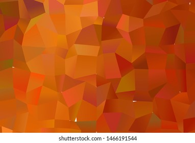 Dark Orange vector abstract polygonal pattern. Creative geometric illustration in Origami style with gradient. A completely new design for your leaflet.