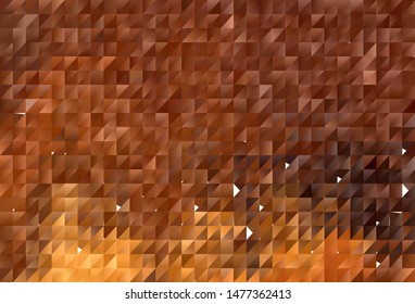 Dark Orange vector abstract polygonal background. Creative geometric illustration in Origami style with gradient. Brand new design for your business.