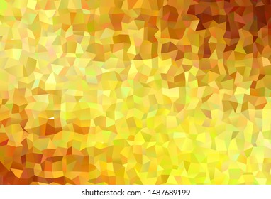 Dark Orange vector abstract polygonal background. Colorful illustration in polygonal style with gradient. Triangular pattern for your design.