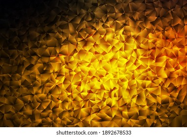 Dunkel orangefarbener, abstrakter, polygonaler Hintergrund. Dreieckige geometrische Probe mit Farbverlauf.  Polygonal Design für Ihre Website.