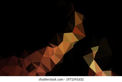 Dark Orange vector abstract polygonal cover. Glitter abstract illustration with an elegant design. New texture for your design.