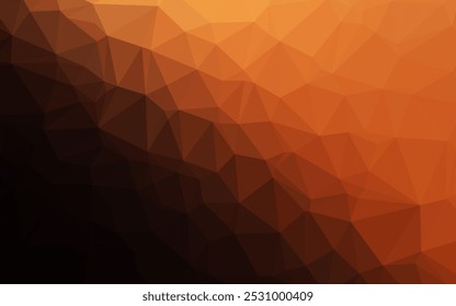 Dark Orange vector abstract polygonal layout. Colorful abstract illustration with gradient. Textured pattern for background.
