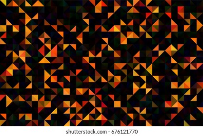 Dark Orange vector abstract polygonal template. A vague abstract illustration with gradient. The textured pattern can be used for background.