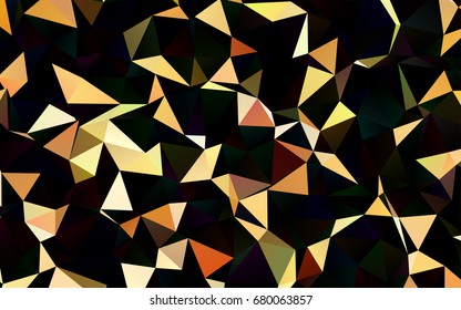 Dark Orange vector abstract polygonal background. Geometric illustration in Origami style with gradient.  The template can be used as a background for cell phones.