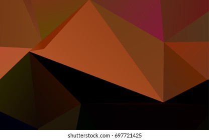 Dark Orange vector abstract polygonal pattern. A vague abstract illustration with gradient. The template can be used as a background for cell phones.