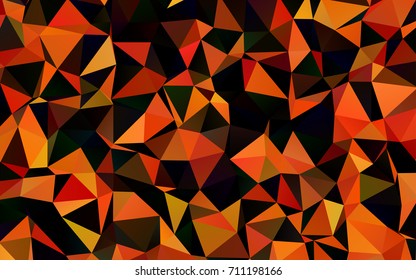 Dark Orange vector abstract polygonal pattern. Creative illustration in halftone style with gradient. A completely new design for your business.