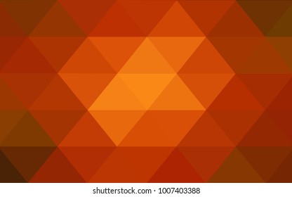 Dark Orange vector abstract textured polygonal background. Blurry triangle design. Pattern can be used for background.